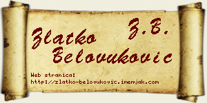 Zlatko Belovuković vizit kartica